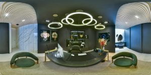 Foto 360 graus panorâmica escritório