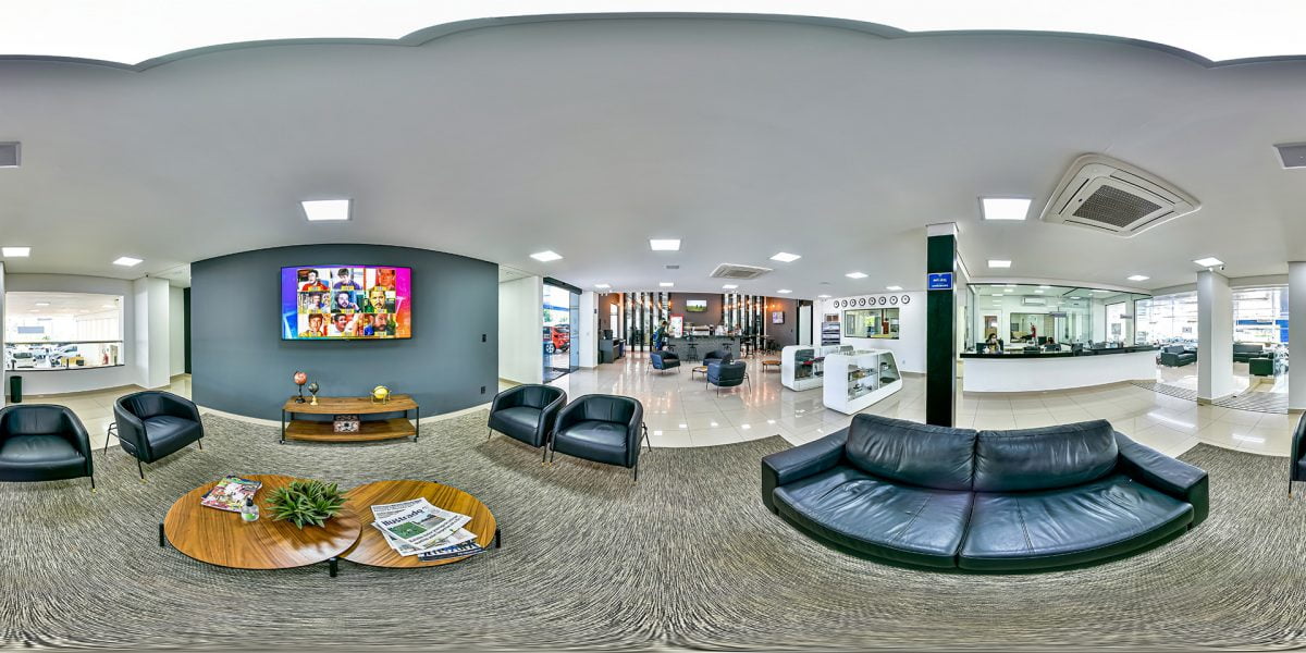 Concessionaria de carros foto panoramica 360 tour virtual rio tour 360