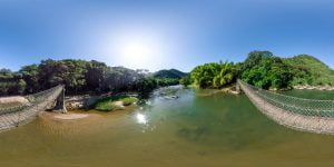 foto panorâmica ponte de arame, sana, Casimiro de Abreu